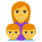 Family: Woman, Boy, Boy emoji on Emojione